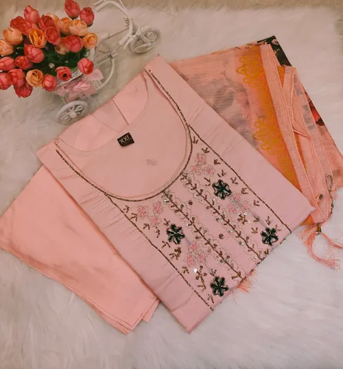 PINK PREMIUM KURTI SET KS13